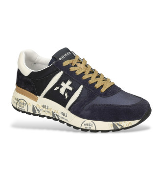 Premiata Zapatillas de piel Lander azul