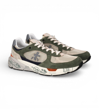 Premiata Sneakers in pelle verde Mase 8015