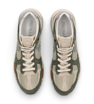 Premiata Sneakers in pelle verde Mase 8015
