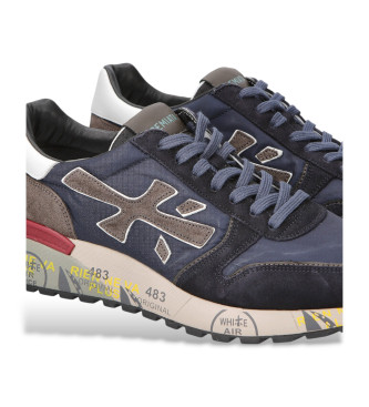 Premiata Scarpe da ginnastica Mick in pelle blu