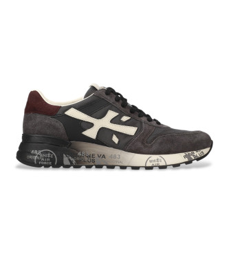 Premiata Baskets Mick en cuir gris