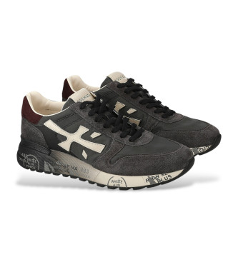 Premiata Mick Grau Leder Turnschuhe