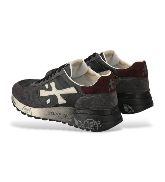 Premiata Mick grey leather trainers