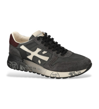 Premiata Mick Grau Leder Turnschuhe