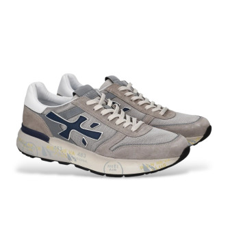 Premiata Mick grey leather trainers 