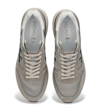 Premiata Mick grey leather trainers 