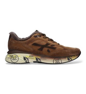 Premiata Baskets en Cuir Moerun marron clair