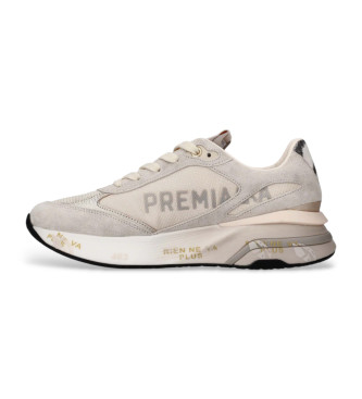 Premiata Moerund off-white leather trainers