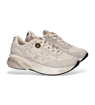 Premiata Moerund off-white leather trainers