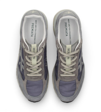 Premiata Moerund usnjene superge mornarske barve, sive