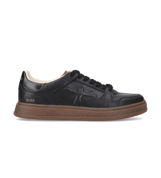 Premiata Sapatilhas Quinn em pele preta