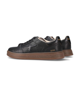 Premiata Sapatilhas Quinn em pele preta