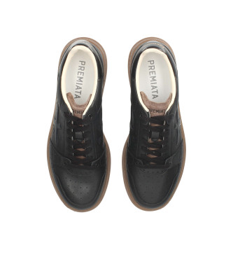Premiata Sapatilhas Quinn em pele preta