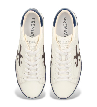 Premiata Steven - Baskets en cuir blanc