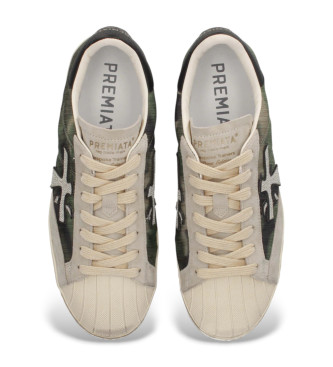 Premiata Sneakers in pelle verde Stevend