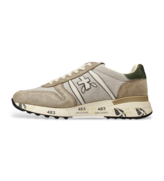 Premiata Lander beige trningsskor i lder