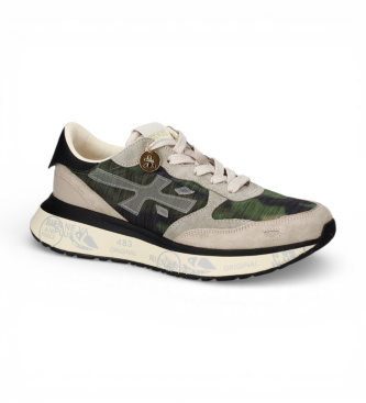 Premiata Sneakers in pelle verde Lauryn 8185