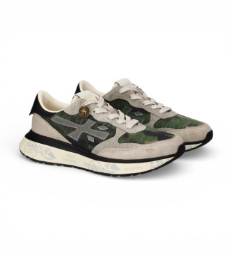 Premiata Sneakers in pelle verde Lauryn 8185