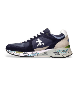 Premiata Mase Turnschuhe aus Leder in navy