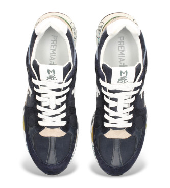 Premiata Sneaker Mase in pelle blu navy