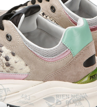 Premiata Mased beige trningsskor i lder