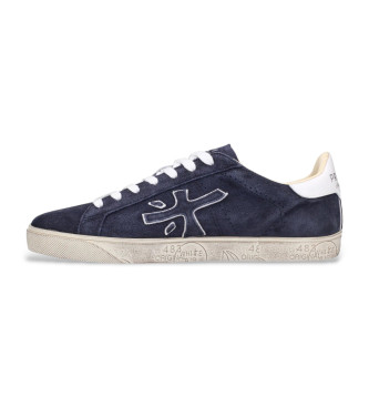 Premiata Steven blue leather trainers