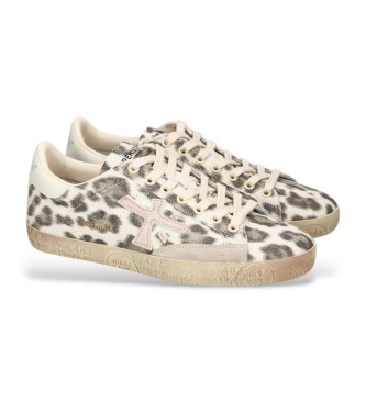 Premiata Stevend 7272 tofflor i l�der med djurprint