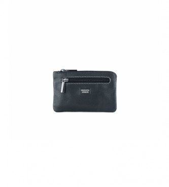 Privata Leather wallet MHPR14405NE black -7 x 11 x 1 cm