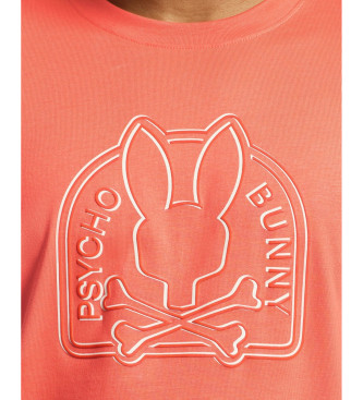 Psycho Bunny Melbourne coral graphic t-shirt