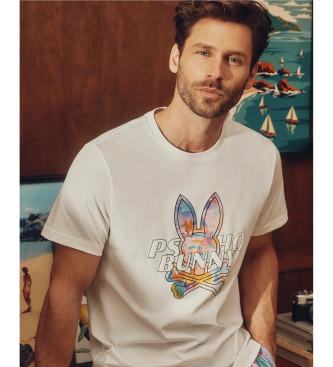 Psycho Bunny Grafisk T-shirt Milos hvid