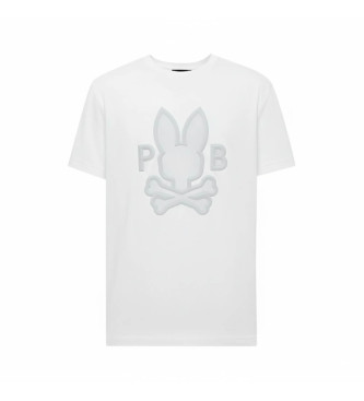 Psycho Bunny Camiseta logotipo marca blanco