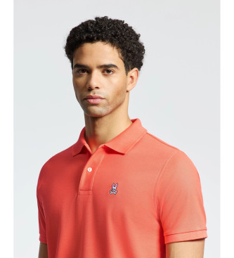 Psycho Bunny Classic coral piqu polo shirt