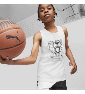 Puma T-shirt de basket-ball blanc