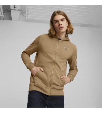 Puma Better Essentials brown zipped sweatshirt