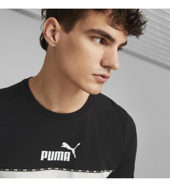 Puma T-shirt med blokbnd hvid