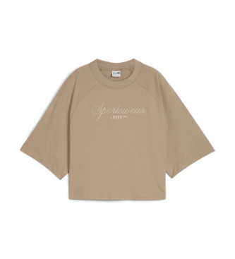 Puma T-shirt Classics + Oversized taupe