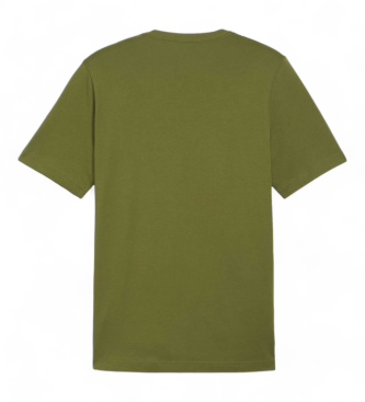 Puma Koszulka z małym logo Essentials zielona