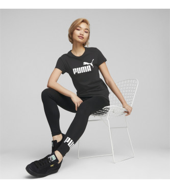 Puma Essentials+ Metallic-Logo-T-Shirt schwarz