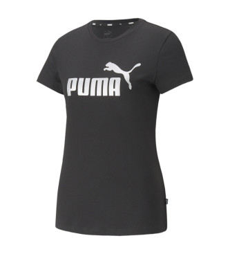 Puma T-shirt Essentials+ com logtipo metlico preto