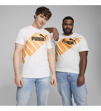 Puma T-shirt med print Power hvid