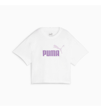 Puma Logo Cropped T-shirt blanc