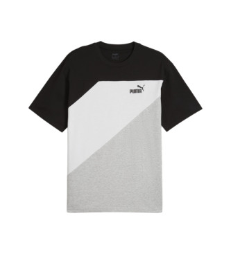 Puma T-shirt Power Colorblock noir, blanc