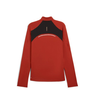 Puma Camiseta Run Cloudspun 1/4 Zip rojo