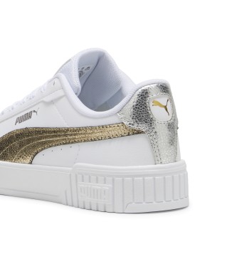 Puma Carina 2.0 Metallic Shine Leather Shoes biały