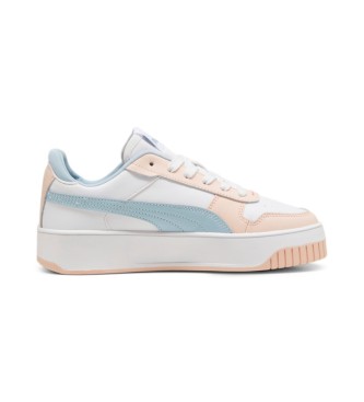 Puma Sapatilhas de couro Carina Street branco, rosa