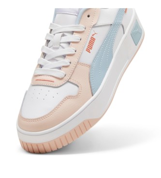 Puma Sapatilhas de couro Carina Street branco, rosa