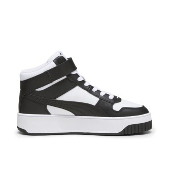 Puma Carina Street Mid Sneakers aus Leder wei, schwarz