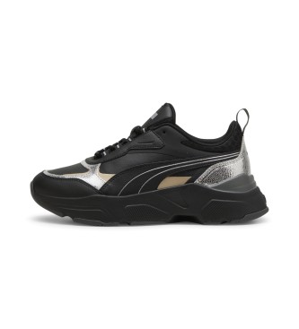 Puma Sneakers Cassia nere in pelle lucida metallizzata