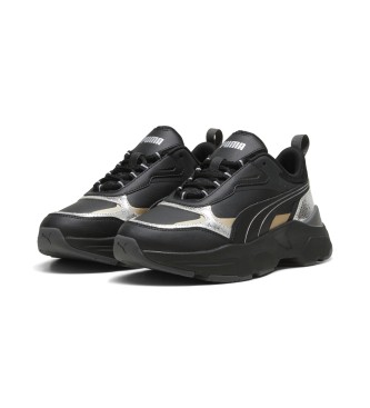 Puma Sneakers Cassia nere in pelle lucida metallizzata