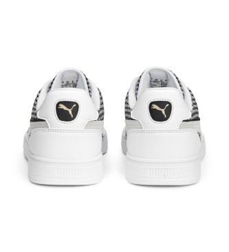 Puma Caven Dime Houndstooth Leather Sneakers branco